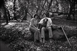 540-9 Andrea Wray Suzanne Griset and I walk up Burdell Mtn with Primo April 1977